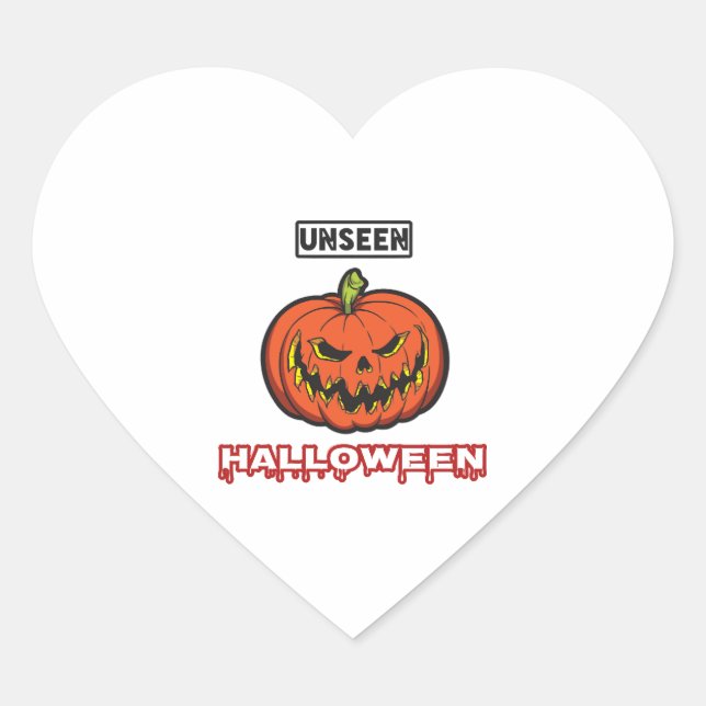 Sticker Cœur Halloween (Devant)
