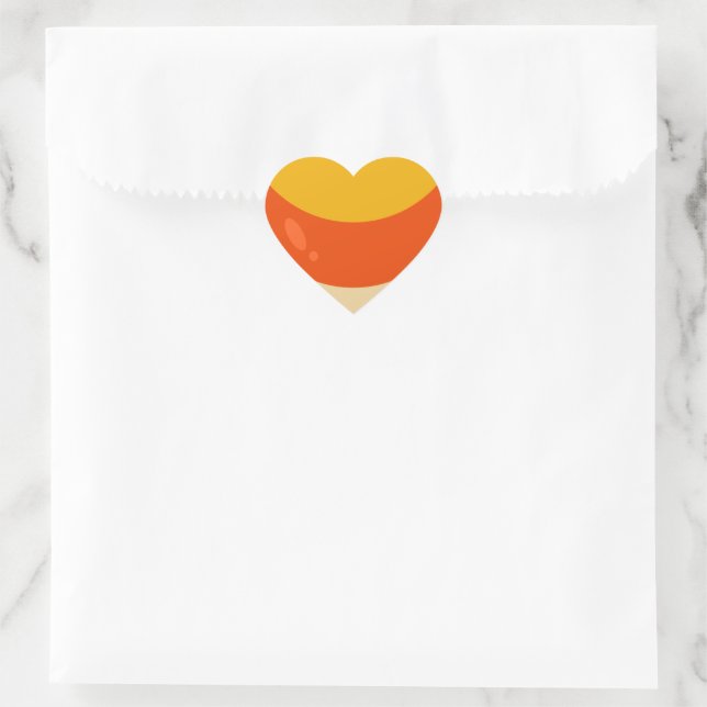 Sticker Cœur Halloween Candy Corn (Sac)