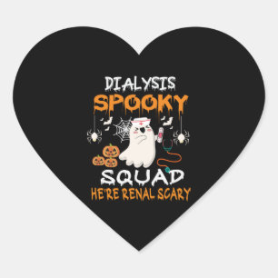 Sticker Cœur Halloween Dialyse Tech Fantôme Infirmière Hallowee