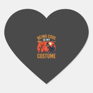 Sticker Cœur Halloween être cool est mon design de costume de z