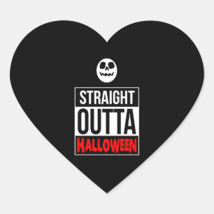 Sticker Cœur Halloween - Juste En Dehors De Halloween