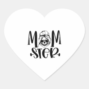 Sticker Cœur Halloween Momster Halloween