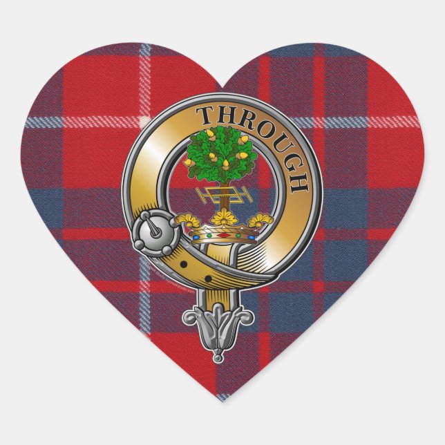 Sticker Cœur Hamilton Tartan & Badge (Devant)