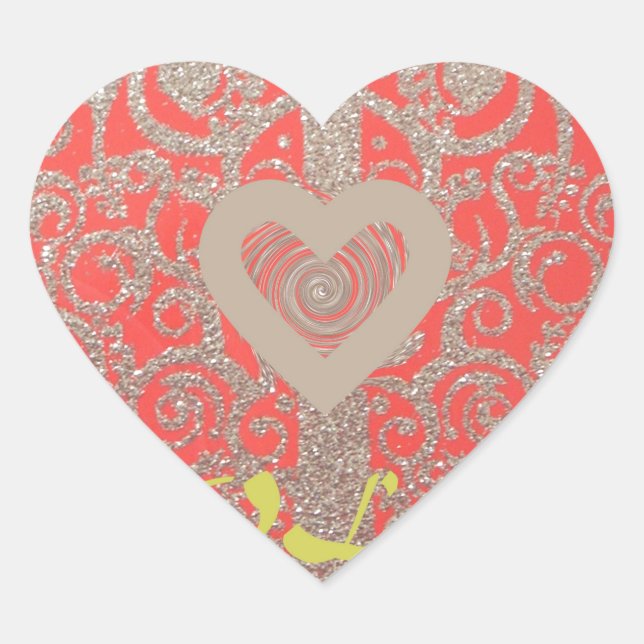 Sticker Cœur Happy Holidays Parties scintillant rouge design co (Devant)