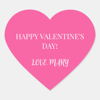 Sticker Cœur Happy Valentine's Day from Name Pink