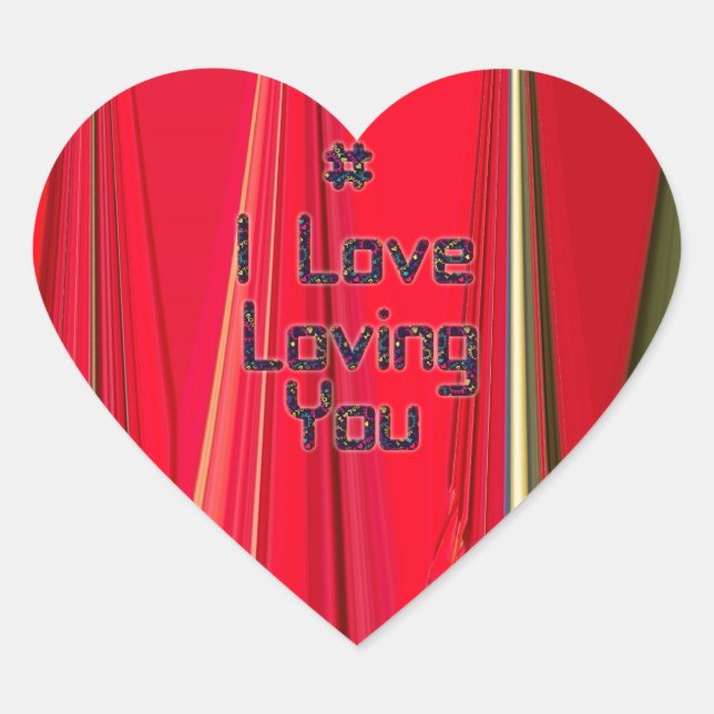 Sticker Cœur Hashtag 3D Beau Je T'Aime (Devant)