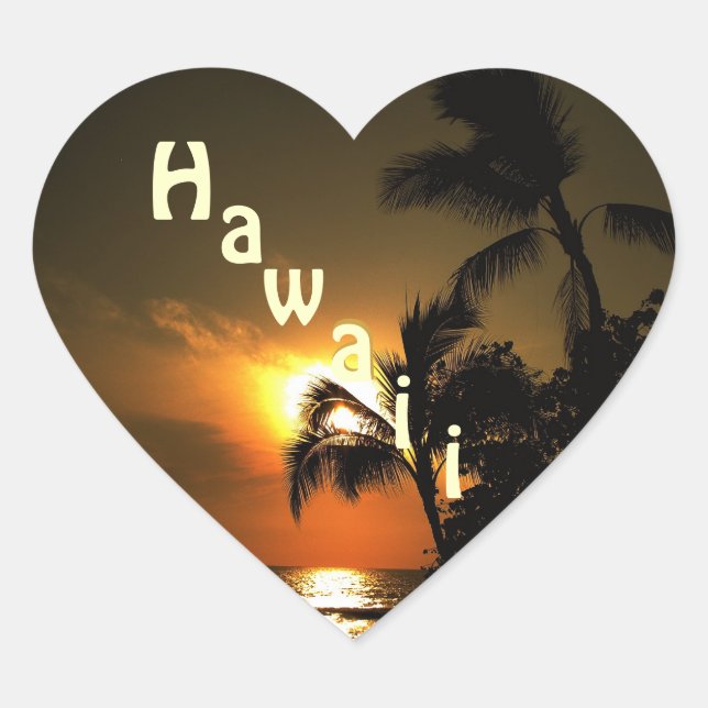 Sticker Cœur Hawaii Heart (Devant)