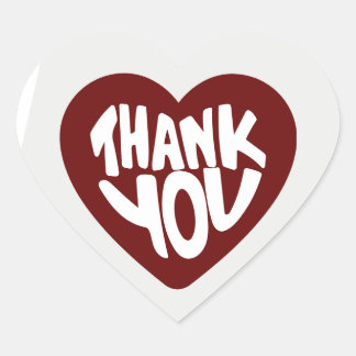 Sticker Cœur “Heartfelt Thank You”