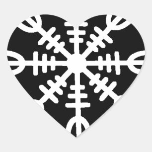 Sticker Cœur Helm Viking d'Awe