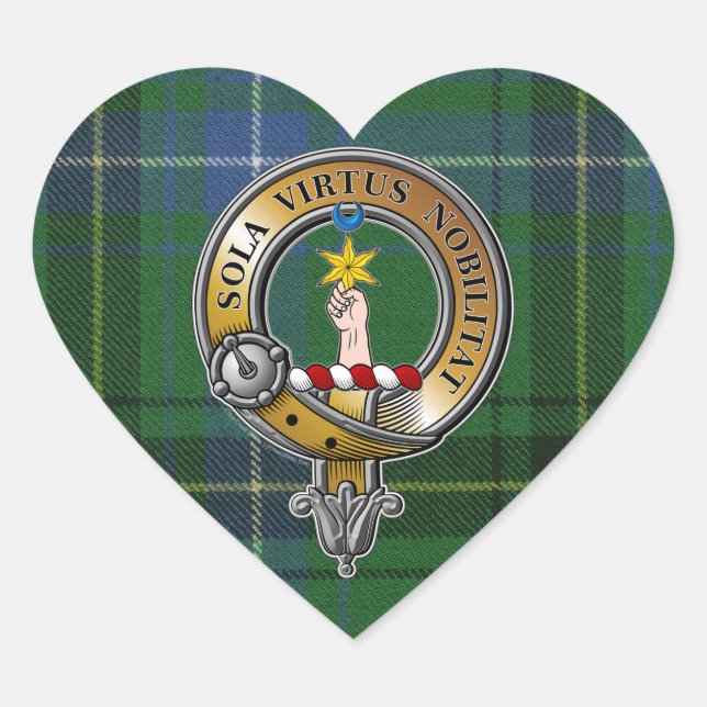 Sticker Cœur Henderson Tartan & Badge (Devant)