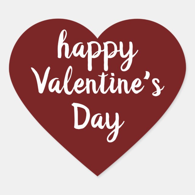 Sticker Cœur Heureuse Sainte-Valentin, Amour (Devant)