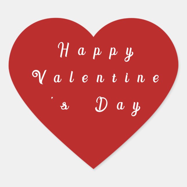 Sticker Cœur Heureuse Sainte-Valentin, mignon amour dire (Devant)