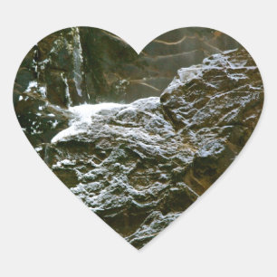 STICKER CŒUR HIVER À LA CASCADE BRIDALVEIL DE YOSEMITE