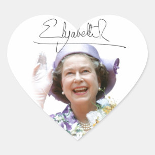 Sticker Cœur HM Queen Elizabeth II