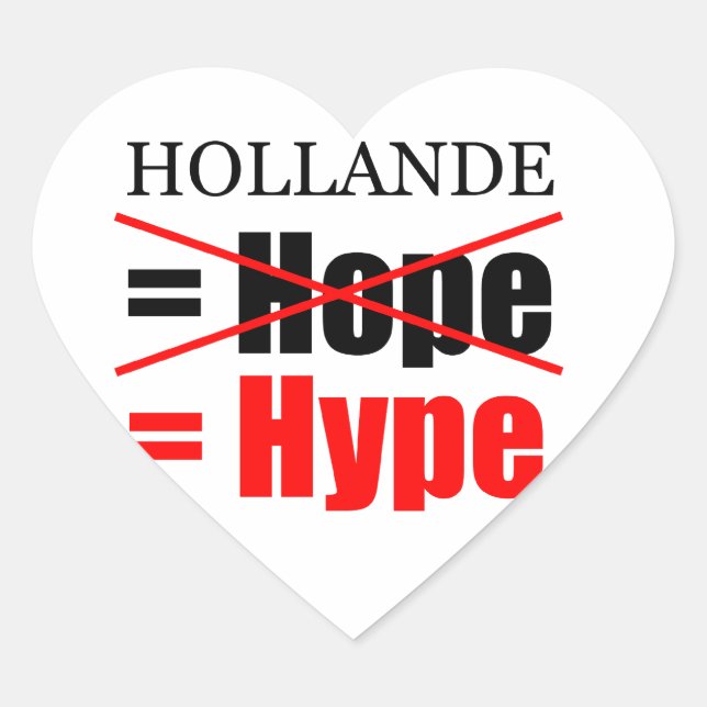 Sticker Cœur Hollande Not Hope = Hype ! ! ! ! ! ! ! ! ! ! ! ! ! (Devant)