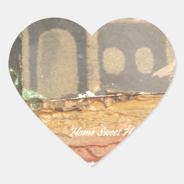Sticker Cœur Home Sweet Home Art Imprimer (Devant)