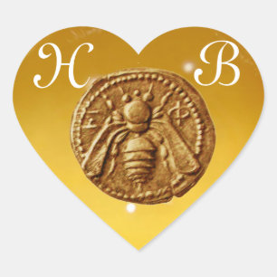 STICKER CŒUR HONEY BEE, MONOGRAMME DU COEUR