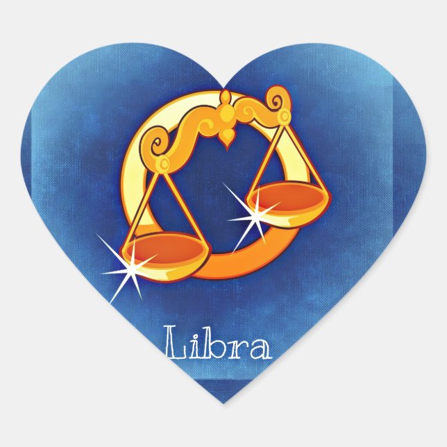 Sticker Cœur horoscope de libra (Devant)