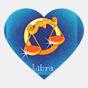 Sticker Cœur horoscope de libra