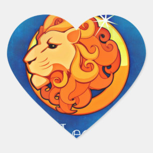 Sticker Cœur horoscope leo