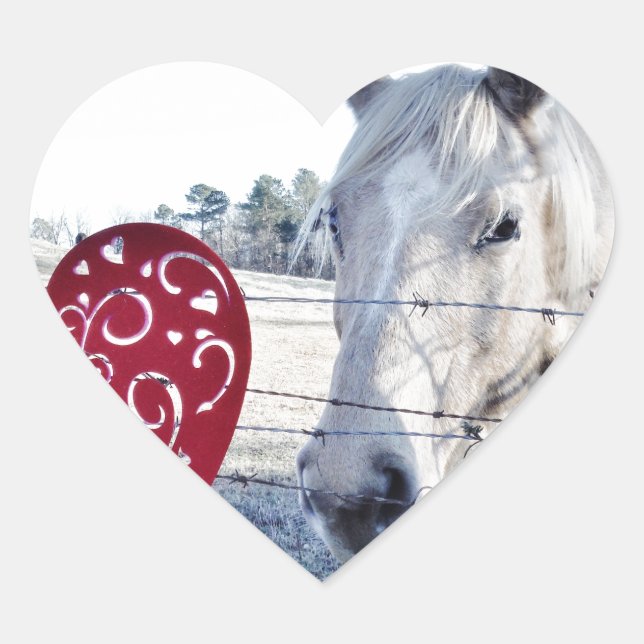 Sticker Cœur HORSE coeur Valentine (Devant)