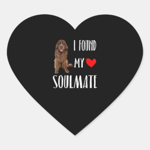 Sticker Cœur I found my soulmate newsletter dog best friend gic