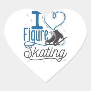 Sticker Cœur I Heart Figure Patinage