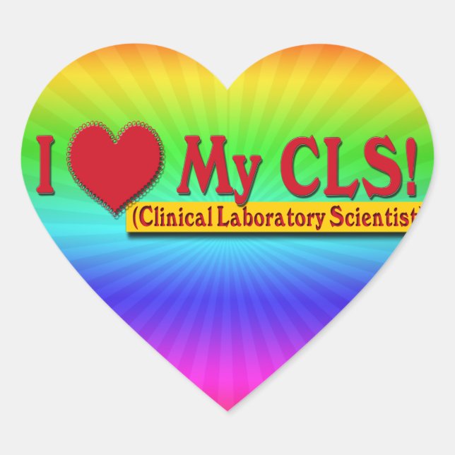 Sticker Cœur I Heart My CLS LAB SCIENTIFIQUE (Devant)