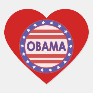Sticker Cœur I Heart OBAMA