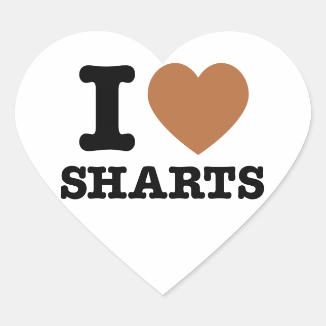 Sticker Cœur I Heart Sharts (Devant)