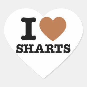 Sticker Cœur I Heart Sharts