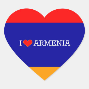 Sticker Cœur I Love Armenia