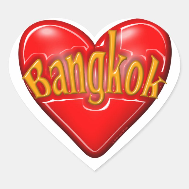 Sticker Cœur I Love Bangkok (Devant)