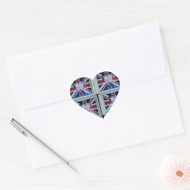 Sticker Cœur I Love England Art Print (Enveloppe)