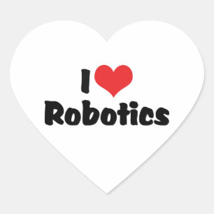 Sticker Cœur I Love Heart Robotics - Robot Lover