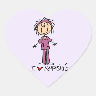 Sticker Cœur I Love Nursing T-shirts and Gifts