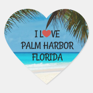 Sticker Cœur I Love Palm Harbour, Floride