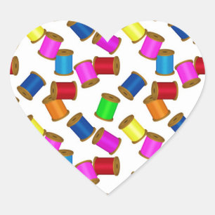 Sticker Cœur I Love Sewing - SRF