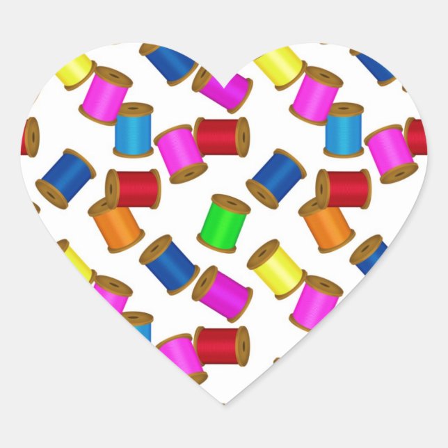 Sticker Cœur I Love Sewing - SRF (Devant)