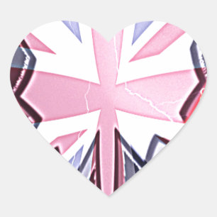 Sticker Cœur I Love UK