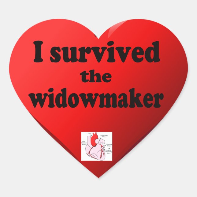 Sticker Cœur I Survived the widowmaker (Devant)