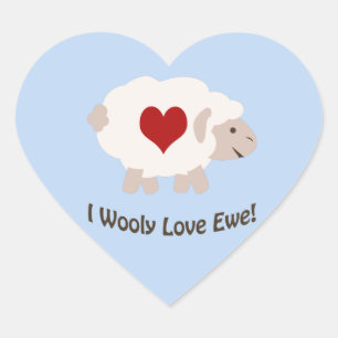 Sticker Cœur I Woolly Love Ewe