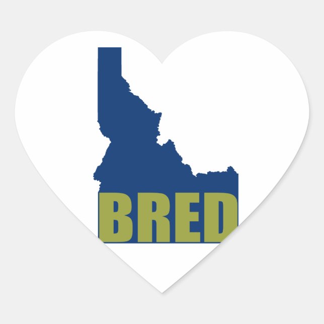 Sticker Cœur Idaho Bred (Devant)