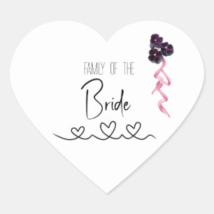 Sticker Cœur Identifiant de l'invité de mariage 