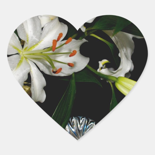 Sticker Cœur Iirsh Design - Collection de laiton et de fleurs (Devant)