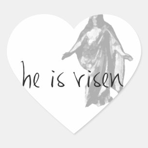 Sticker Cœur il est ressuscité jésus christ pâques lds mormon