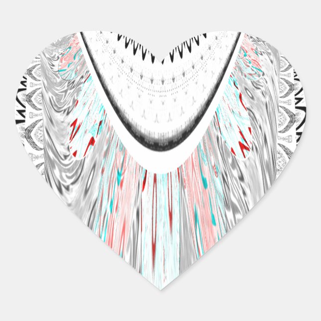 Sticker Cœur Illustration vectorielle de couleur cygne douce et (Devant)