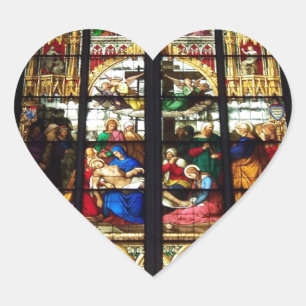 Sticker Cœur Image de verre coloré