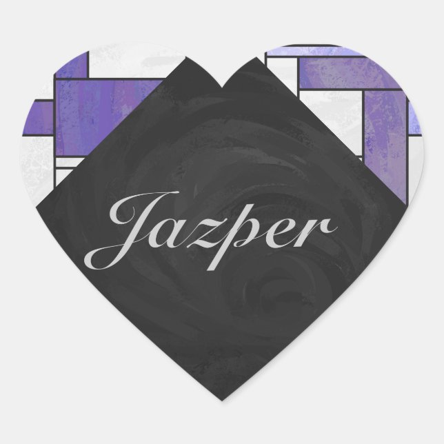 Sticker Cœur Impression blanc rose rose clair (Devant)