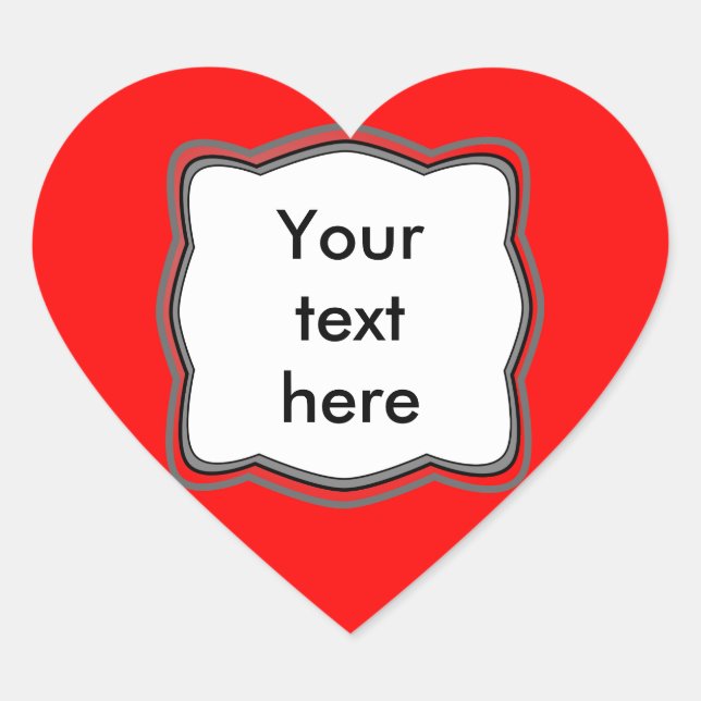 Sticker Cœur Impression Coeur rouge (Devant)